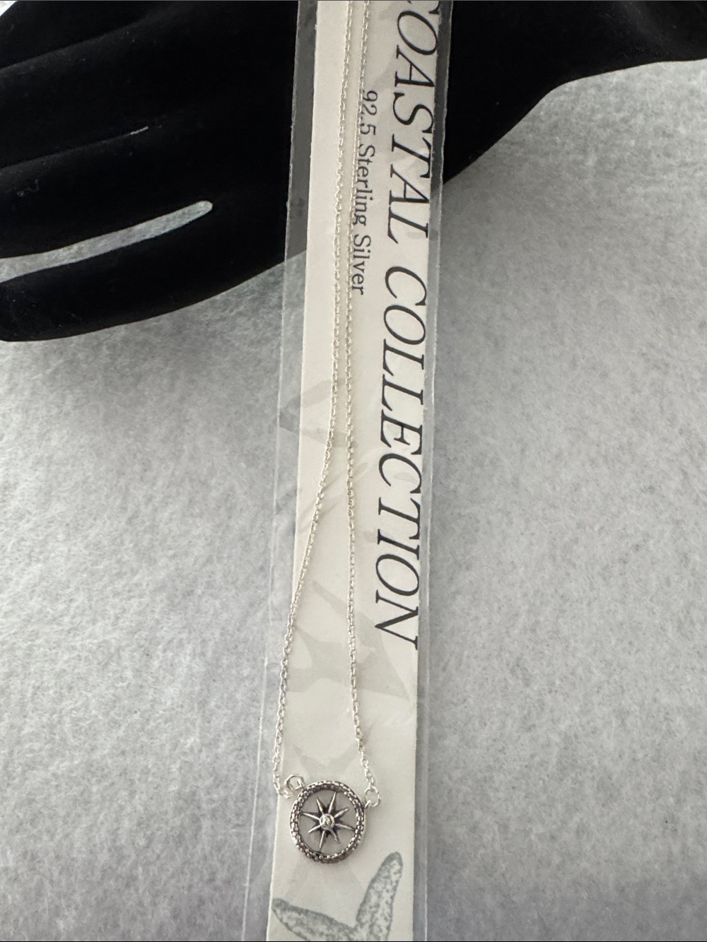 Coastal Collection Sterling Silver Compass Necklace - Silver